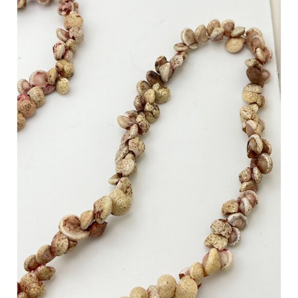 Natural Shell Long Beaded Necklace Sea Snail Beach Island Tiki Mermaid Costume - Picture 3 of 8